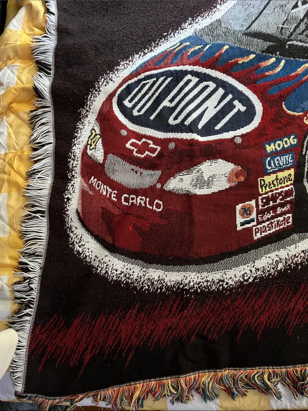 Vintage NASCAR Jeff Gordon #24 DuPont Graphic Tapestry/Throw Blanket